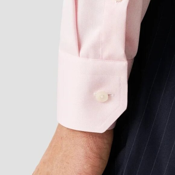 NEW ETON Signature Twill Shirt Contemporary Cotton Long Sleeve Size 16/41 Pink - Picture 4 of 8